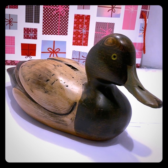 TOM TABER Other - VTG TOM TABER Wood  🦆Mallard Carve Signed Decoy
